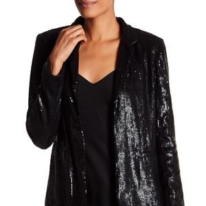Joie Black Sequin Gauze Blazer size XS